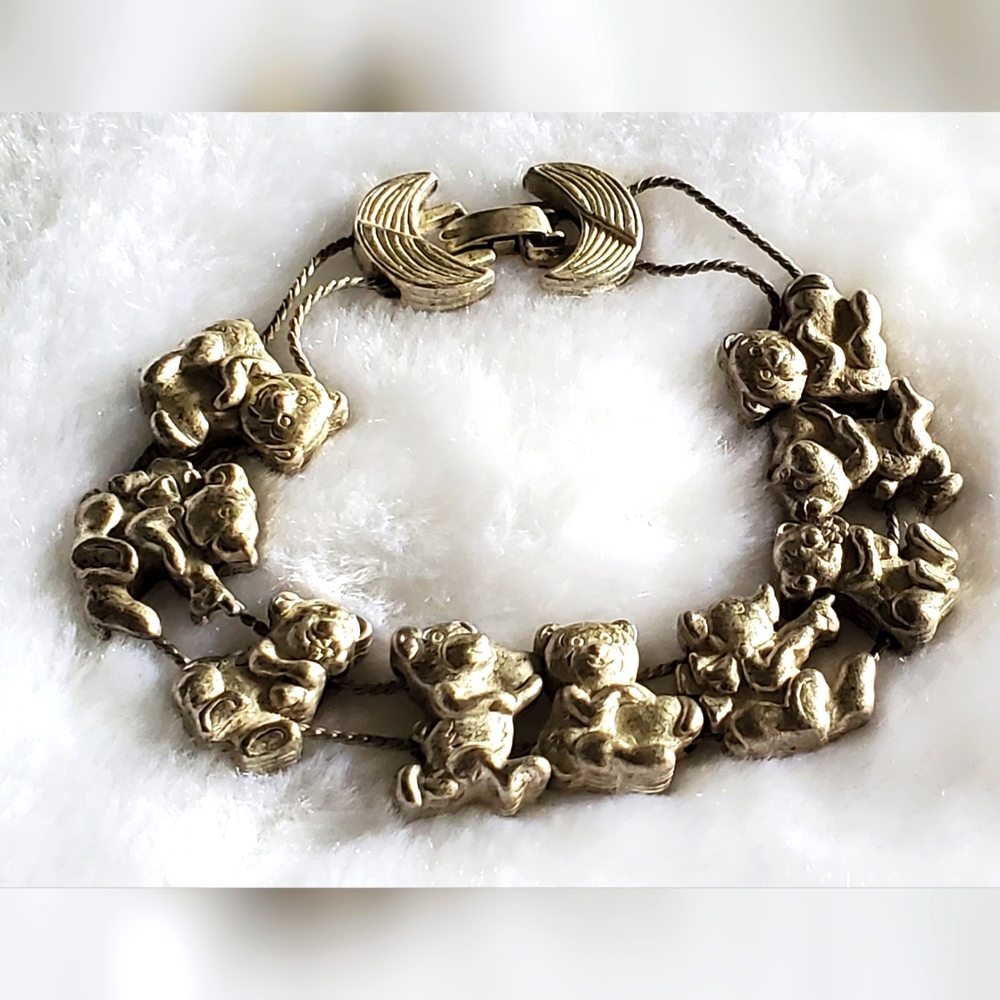 Vtg. Slide Bear Bracelet